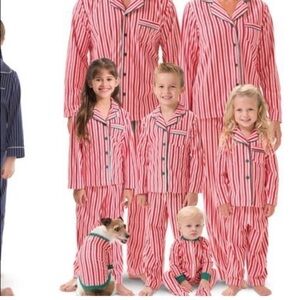 XL Dog Pajamas Pajamagram Candy Cane Red and White Striped Fleece Christmas PJs
